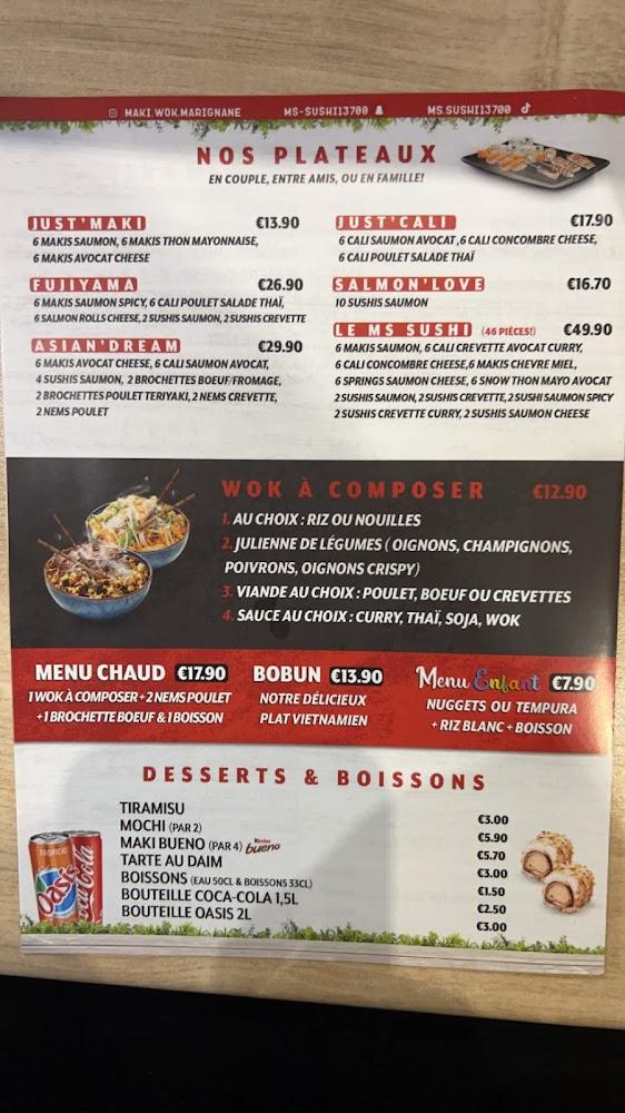 MS Sushi et Wok - Menu Image 2