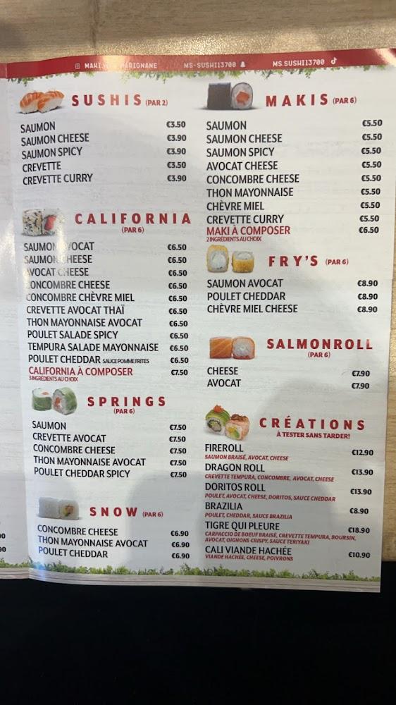 MS Sushi et Wok - Menu Image 4